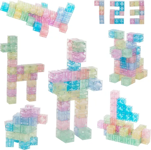 Miniatura 10 de BrainSpark 48 piezas bloques de construcción magnéticos DigitBlocks multicolor STEM Montessori bloques imán para niños, juego educativo de Negro