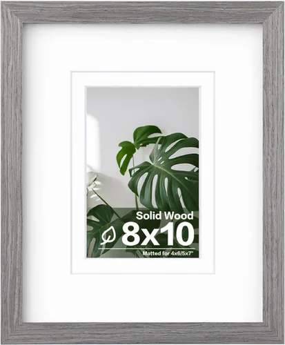 Miniatura 227 de Egofine - Portarretratos de 4 x 6 pulgadas, de madera maciza con plexiglás, para fotos de 3.5 x 5 con paspartú o de 4 x 6 sin paspartú, para colocar