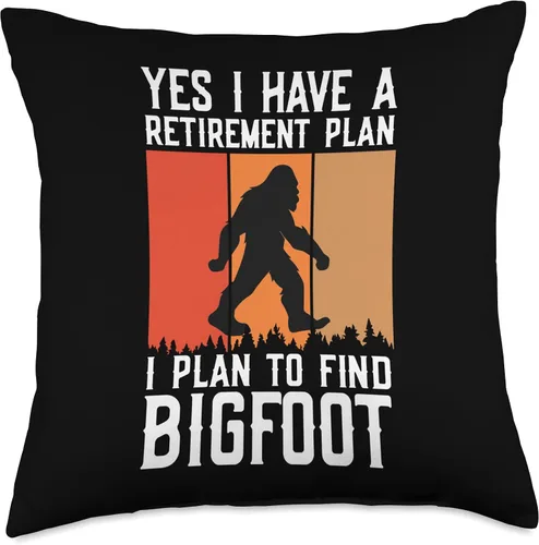 Miniatura 5 de I Plan To Find Bigfoot, My Retirement Plan Yeti Yes I Have a Retirement, Plan to Find Bigfoot Yeti Throw Pillow, 16 x 16 pulgadas, multicolor
