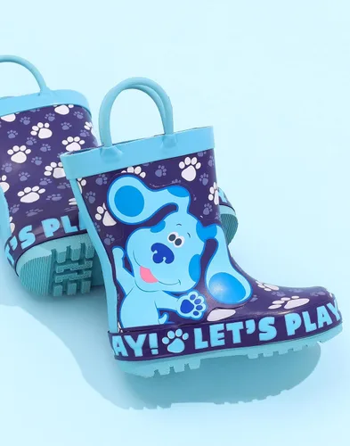 Miniatura 3 de Blue's Clues And You Wellies - Botas de agua para niños y niñas Animated Blue Puppy Lets Play Wellington Botas resistentes al agua Zapatos