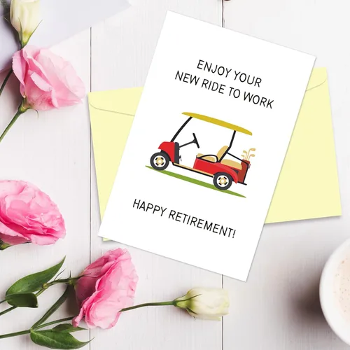 Miniatura 4 de Tarjeta de feliz jubilación amante del golf, divertida tarjeta de golfista marido, regalo de despedida para papá, disfruta de tu nueva tarjeta