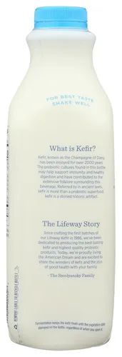 Miniatura 4 de Lifeway Probiótico orgánico bajo en grasa Kéfir, 32 onzas - 6 por caja.