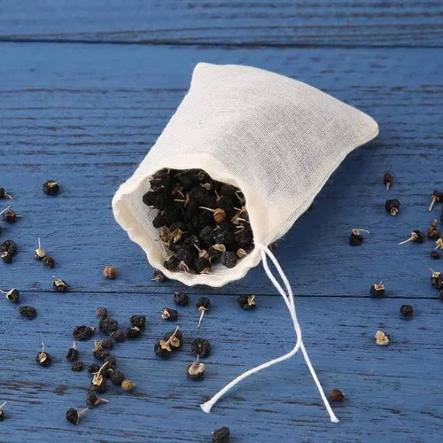 Miniatura 5 de 20 bolsas de muselina con cordón, bolsas de algodón natural sin blanquear para hierbas y estopas para café y té, caldo de sopa, caldo de sopa