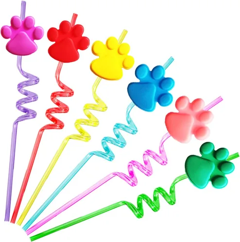 Miniatura 11 de Pajitas reutilizables para helados, suministros de fiesta, 24 piezas de plástico para cupcakes, divertidos, lindos, largos, locos, tontos