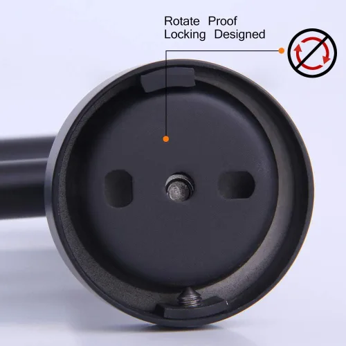 Miniatura 5 de Toallero de baño doble SUS 304 de acero inoxidable para baño de 36 pulgadas, color negro mate