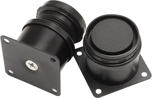 Miniatura 3 de ZOENHOU - Paquete de 12 patas ajustables para muebles de 2 a 2.4 pulgadas de altura, patas de metal de acero inoxidable negro, pies de nivelación
