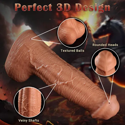 Miniatura 3 de Consolador de caballo de 14 pulgadas, consolador masivo XXL de 3.7 pulgadas de diámetro con cabeza grande acampanada, consolador anal gigante