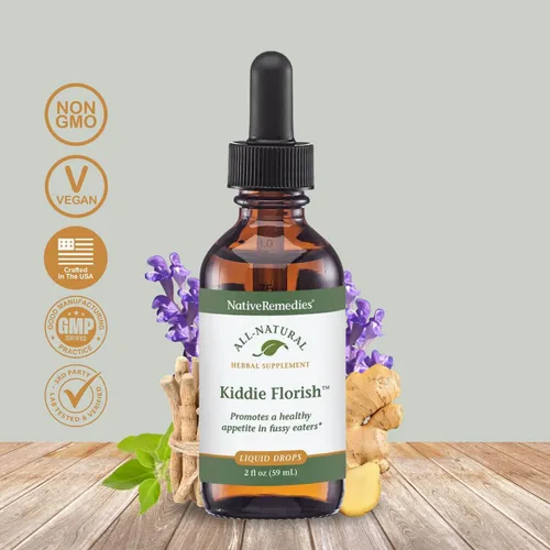 Miniatura 2 de Native Remedies Kiddie Florish - Suplemento de hierbas totalmente naturales que promueve un apetito saludable en los comedores quisquillosos - 2.0