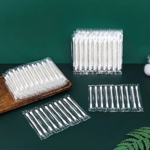 Miniatura 4 de 400 hisopos de algodón envueltos individualmente, hisopos de algodón de viaje, bastoncillos de algodón, hisopos de algodón redondos en espiral