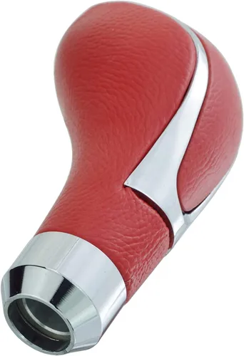 Miniatura 6 de Perillas de palanca de cambios cubiertas de cuero Thruifo, pomo de palanca de cambios para auto MT, para la mayoría de transmisiones manuales, rojo