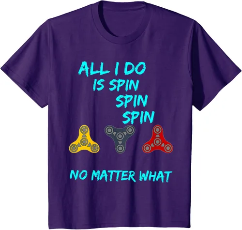 Miniatura 14 de Fidget Spinner All I Do is Spin Fun T-Shirt