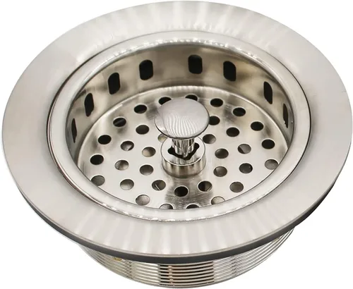 Miniatura 15 de Westbrass D214-05 - Colador grande para fregadero de cocina estilo poste de 3-1/2 pulgadas, níquel pulido