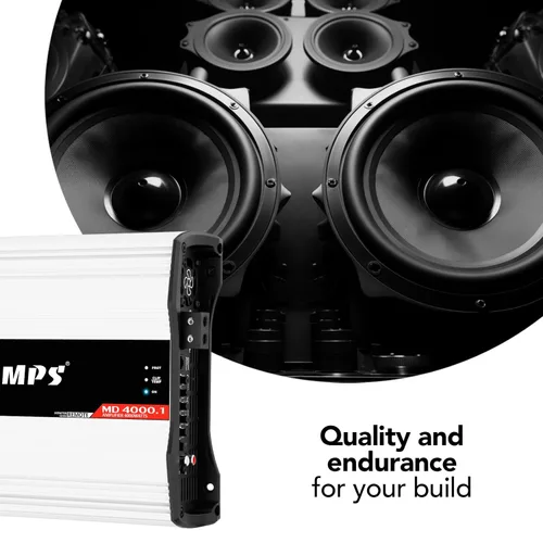 Miniatura 8 de Taramps MD 4000.1 Amplificador de audio para automóvil de 1 ohmio, amplificador de mosfet digital de rango completo de 4000 W RMS monobloque clase