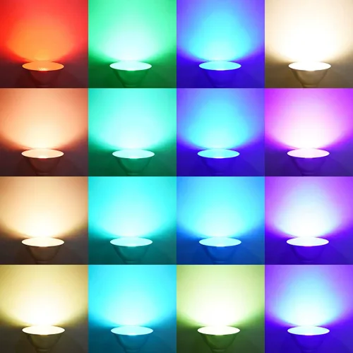 Miniatura 2 de Paquete de 2 focos RGB PAR38 para exteriores con control remoto, 30 W = 90 W, bombillas LED impermeables que cambian de color, blanco cálido de 3000