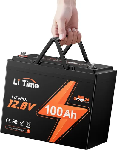 Miniatura 11 de LiTime 12V 50Ah Batería de litio LiFePO4 para RV, batería de ciclo profundo máx. 15000, ultra ligera de 11.57lbs, perfecta para autocaravana