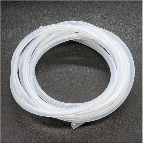 Tubo de silicona de 0.04 x 0.08 pulgadas (IDxOD) de 16.4 pies de longitud, tubo transparente flexible de goma de silicona, manguera de aire para