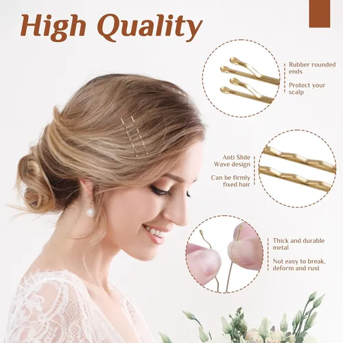 Miniatura 3 de Bobby Pins - 360 unidades, 2 pulgadas de alta calidad, sujeción segura, pasadores negros para niños, niñas y mujeres