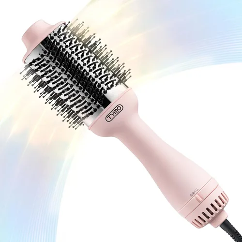 Miniatura 9 de TYMO Cepillo secador de pelo en uno, secador de pelo iónico 4 en 1 y voluminizador con barril ovalado de titanio, alisador de aire caliente para un