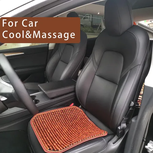 Miniatura 4 de Summer Cool - 678 piezas de cuentas de arce natural para asiento de automóvil, silla de oficina o hogar, cojín cuadrado transpirable (marrón claro)