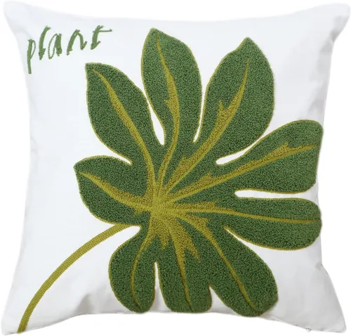 Miniatura 29 de Fundas bordadas decorativas para almohada de 18 x 18 pulgadas. Funda de cojín para sofá, cama, silla, funda de almohada 100% de algodón de 18 x 18