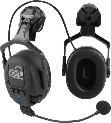 Miniatura 7 de GREEN DEVIL Orejeras de protección auditiva Bluetooth para casco de seguridad, accesorio montado en casco duro