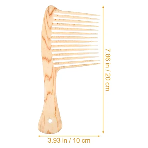 Miniatura 6 de Peine para el cabello Peine para el cabello, champú masajeador del cuero cabelludo, peine desenredante de madera, peine para barba afro, peine