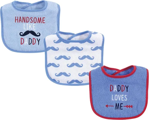 luvable friends español 3 unidades Baberos Boy Mommy 3-pack
