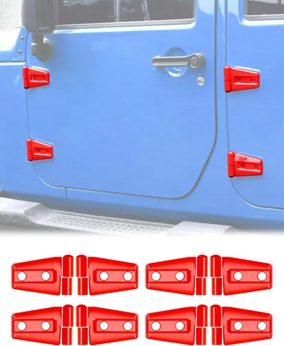 Miniatura 10 de JeCar Cubiertas de Bisagras de Puerta ABS Accesorios Exteriores para Jeep Wrangler JK JKU 2007-2018, Negro