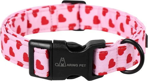 Miniatura 27 de Aring Pet Collar navideño para perro, lindo, ajustable, de algodón, para cachorros, perros pequeños, medianos y grandes, con copos de nieve, rojo Z