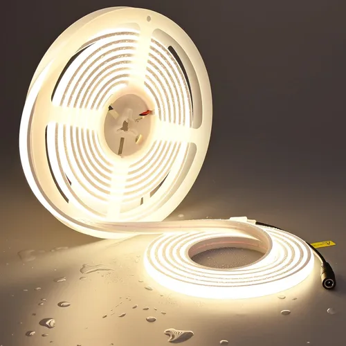 Miniatura 13 de TOPAI Tira de luces LED COB de 24 V, 3000 K, blanco cálido, 16.4 pies, ultra brillante, 400 lm/ft, sin puntos, CRI>92 480LED/M, alta densidad