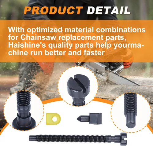 Miniatura 5 de Tornillo tensor de cadena para Husqvarna 42 44 50 51 55 Rancher 234 238 242 246 133 444 Motosierra Reemplazar 501537101, 501 54 63 01