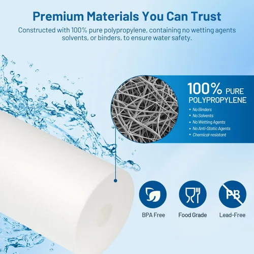 Miniatura 3 de Whole House - Cartucho de filtro de agua de polipropileno de 10 x 4.5 pulgadas para pozo de sedimentos de repuesto para DGD-2501, 155359-43