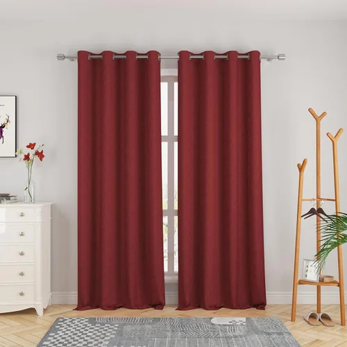 Miniatura 37 de UPOPO Cortinas de niveles de cocina negras de privacidad de lino texturizado de 24 pulgadas de largo, cortinas de café sobre el fregadero, cortinas