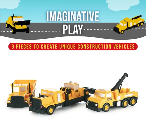 Miniatura 5 de Popular Playthings Vehículos de construcción magnéticos para mezclar o combinar