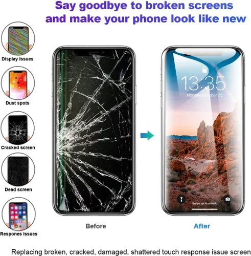 Miniatura 4 de EFAITHFIX para iPhone 11 Reemplazo de pantalla COF de 6.1 pulgadas, marco de pantalla LCD, ensamblaje de pantalla táctil 3D, digitalizador