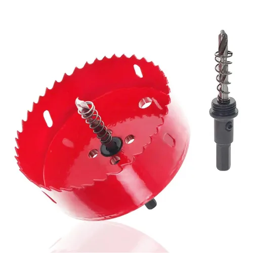 Miniatura 26 de Utoolmart Sierra de taladro bimetal profesional de acero inoxidable, 0.984 in de profundidad de apertura con mango triangular (2.953 in)