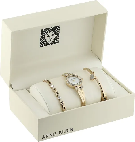 Miniatura 2 de Anne Klein Juego de reloj y pulsera con detalles de cristal prémium para mujer
