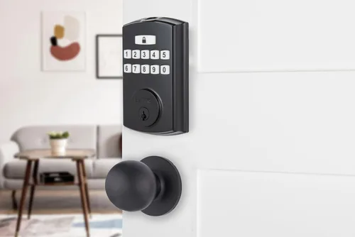 Miniatura 13 de BRINKS Cerraduras de Seguridad para Puerta, Entrada sin Llave de Alta Seguridad, Cerradura de Puerta Electrónica Inteligente con Cerradero, Hasta 50