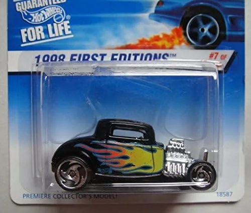 Miniatura 2 de Hot Wheels 1998 PRIMERAS EDICIONES LLAMAS NEGRO/AMARILLAS '32 FORD 7 de 48