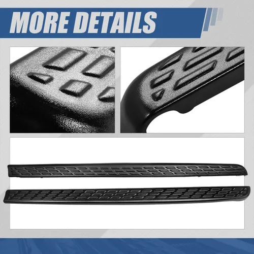 Miniatura 4 de [Agujeros sin estaca] Par de tapas de rieles de cama trasera Stepside compatibles con Silverado Sierra 1500 2500 2500HD 3500HD 6'6" Fleetside Bed