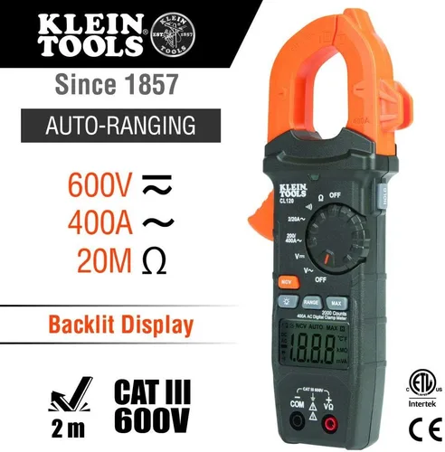 Miniatura 4 de Klein Tools Kit de prueba eléctrica con medidor de abrazadera, juego de alicates aislados y más