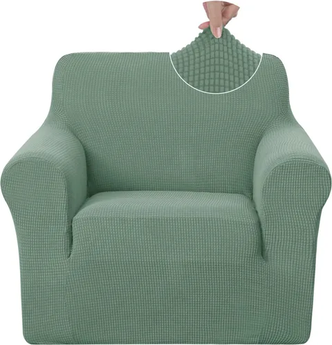 Miniatura 21 de U-NICE HOME Funda elástica para sofá, lavable, protector de muebles para sofá de 3 cojines, apta para mascotas (sofá, gris)