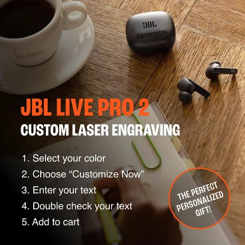 Miniatura 2 de JBL Live Pro 2 con funda - Azul - con grabado personalizado opcional - Auriculares con cancelación de ruido - 40 horas de reproducción - Carga