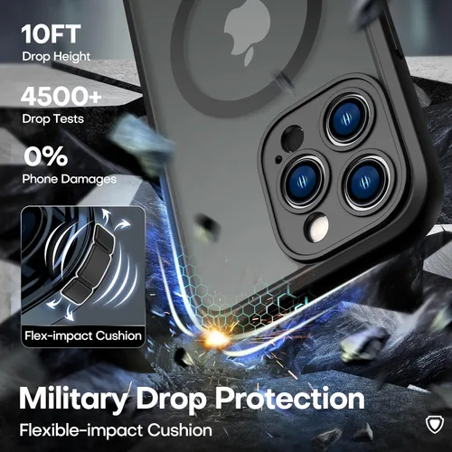Miniatura 7 de ImpactStrong Protector Magnético Diseñado para Funda iPhone 13 [Protección de Cámara] [Probado contra Caídas de Grado Militar]