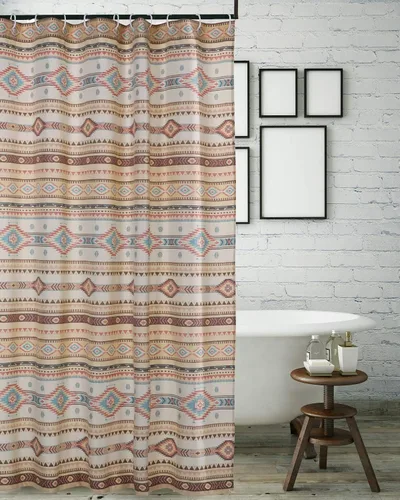 Miniatura 21 de Greenland Home Fashions Cortina de ducha de tela Sensations, decoración elegante para el baño, lavable a máquina, 72 pulgadas x 72 pulgadas, Atlantis