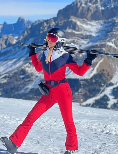 Miniatura 19 de GSOU SNOW Traje de esquí para mujer, traje de nieve delgado de una pieza, chaqueta de nieve, impermeable, resistente al viento, deportes al aire