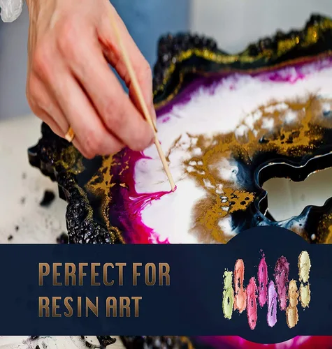 Miniatura 3 de Polvo de mica para piel, 25 colores x 0.35 onzas de pigmento en polvo para fabricación de jabón, color de resina epoxi, tinte de vela para cera