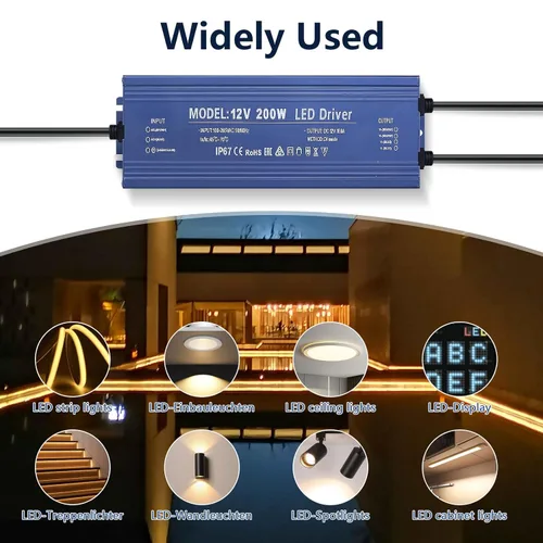 Miniatura 7 de Transformador LED de 12 V 60 W impermeable IP67, controlador LED ultra delgado de 110 V CA a 12 V CC 5 A 60 vatios convertidor de bajo voltaje LED