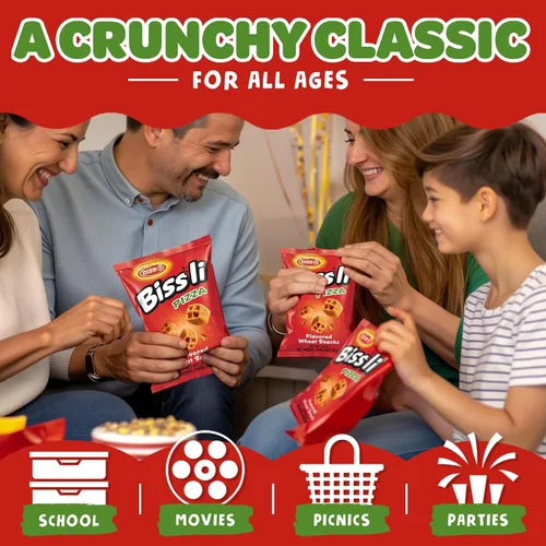 Miniatura 5 de Osem Bissli Pizza – Bocadillos con sabor a pizza, aperitivo para niños y adultos, bocados de sabor israelí kosher, chips de trigo vegano crujientes