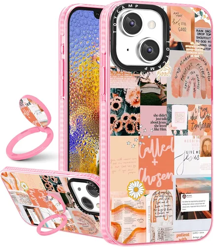 Miniatura 16 de Toycamp Funda para iPhone 13 Pro Max Blanca Con soporte de anillo, lindo astronauta, divertido diseño de dibujos animados, para niñas